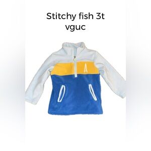 Monogram S 3t pullover Stitchy fish sweatshirt